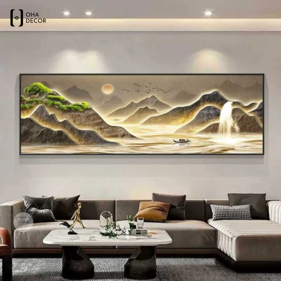 Tranh phong cảnh đẹp treo phòng khách Đà Lạt cho không gian sống đầy cảm xúc 4 Xu hướng tranh phong cảnh đẹp treo phòng khách Đà Lạt được ưa chuộng hiện nay