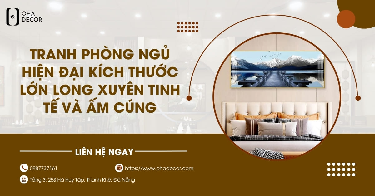 Tranh phòng ngủ hiện đại kích thước lớn Long Xuyên