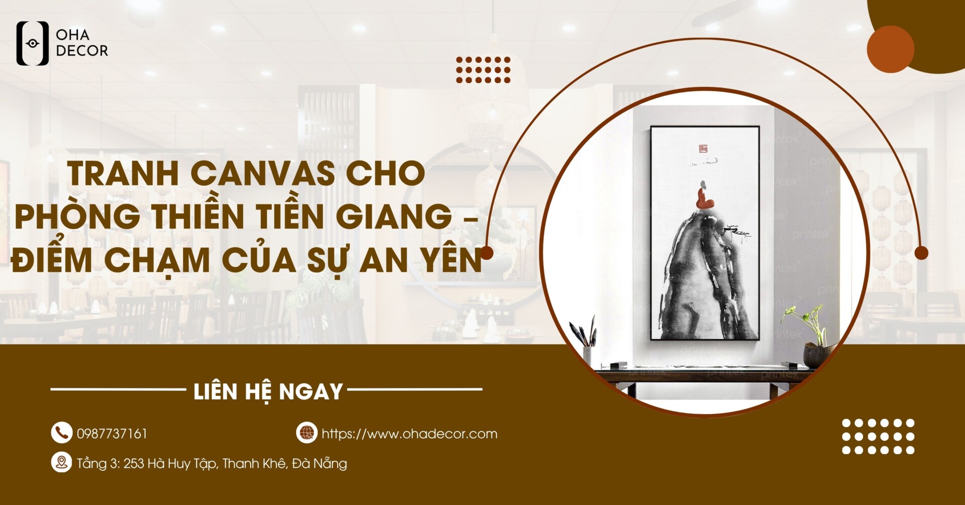 Tranh canvas cho phòng thiền Tiền Giang
