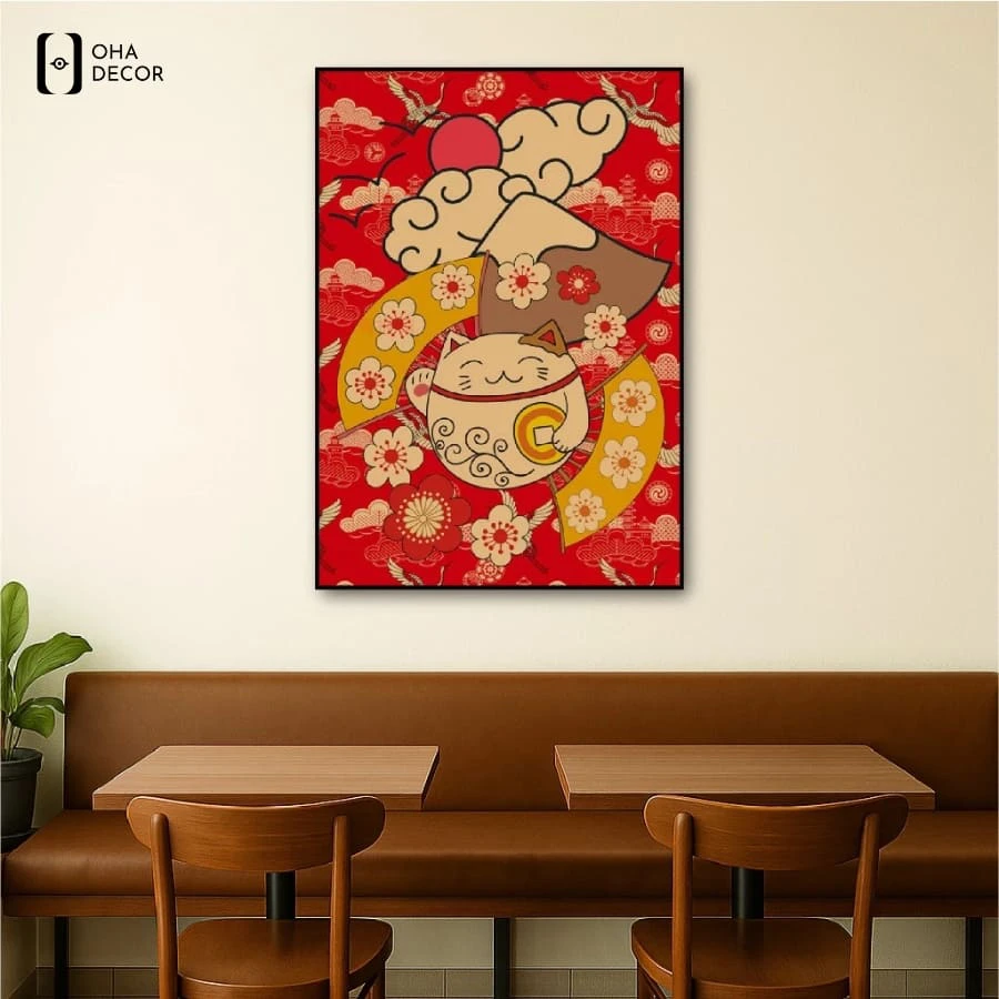 Tranh canvas mèo thần tài cho quán ăn, quán nhậu Nhật Buôn Ma Thuột tạo dấu ấn cho khách hàng 2 Góc check-in ấn tượng cùng tranh canvas mèo thần tài cho quán ăn, quán nhậu nhật buôn ma thuột