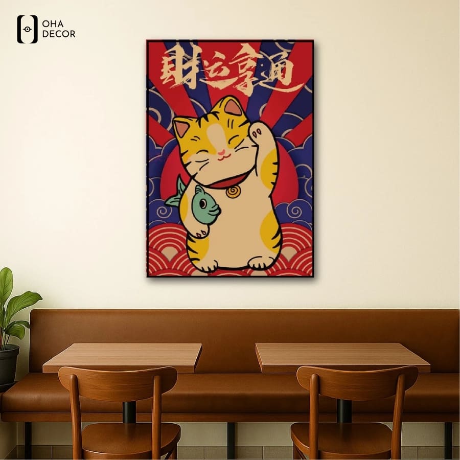 Tranh canvas mèo thần tài cho quán ăn, quán nhậu Nhật Buôn Ma Thuột tạo dấu ấn cho khách hàng 4 Tối ưu không gian cùng tranh canvas mèo thần tài cho quán ăn, quán nhậu nhật buôn ma thuột