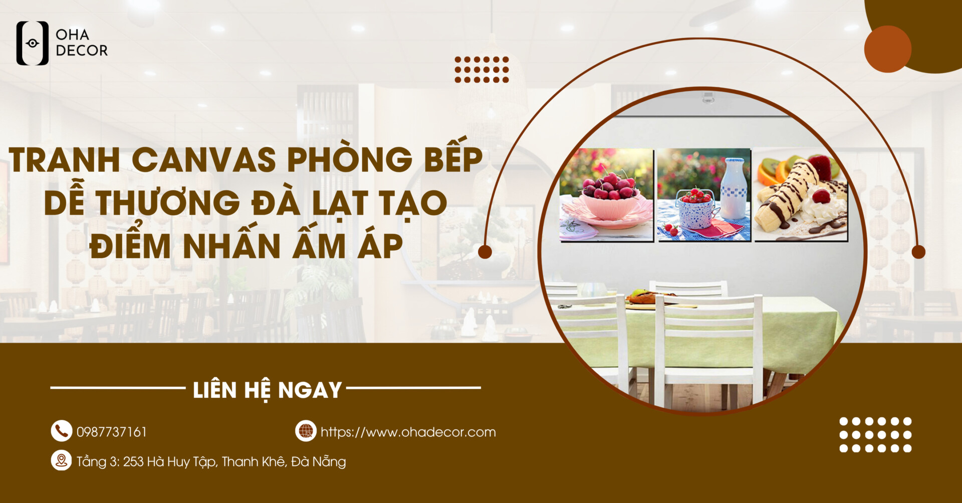 Mua tranh canvas phòng bếp dễ thương Đà Lạt tại Oha Decor