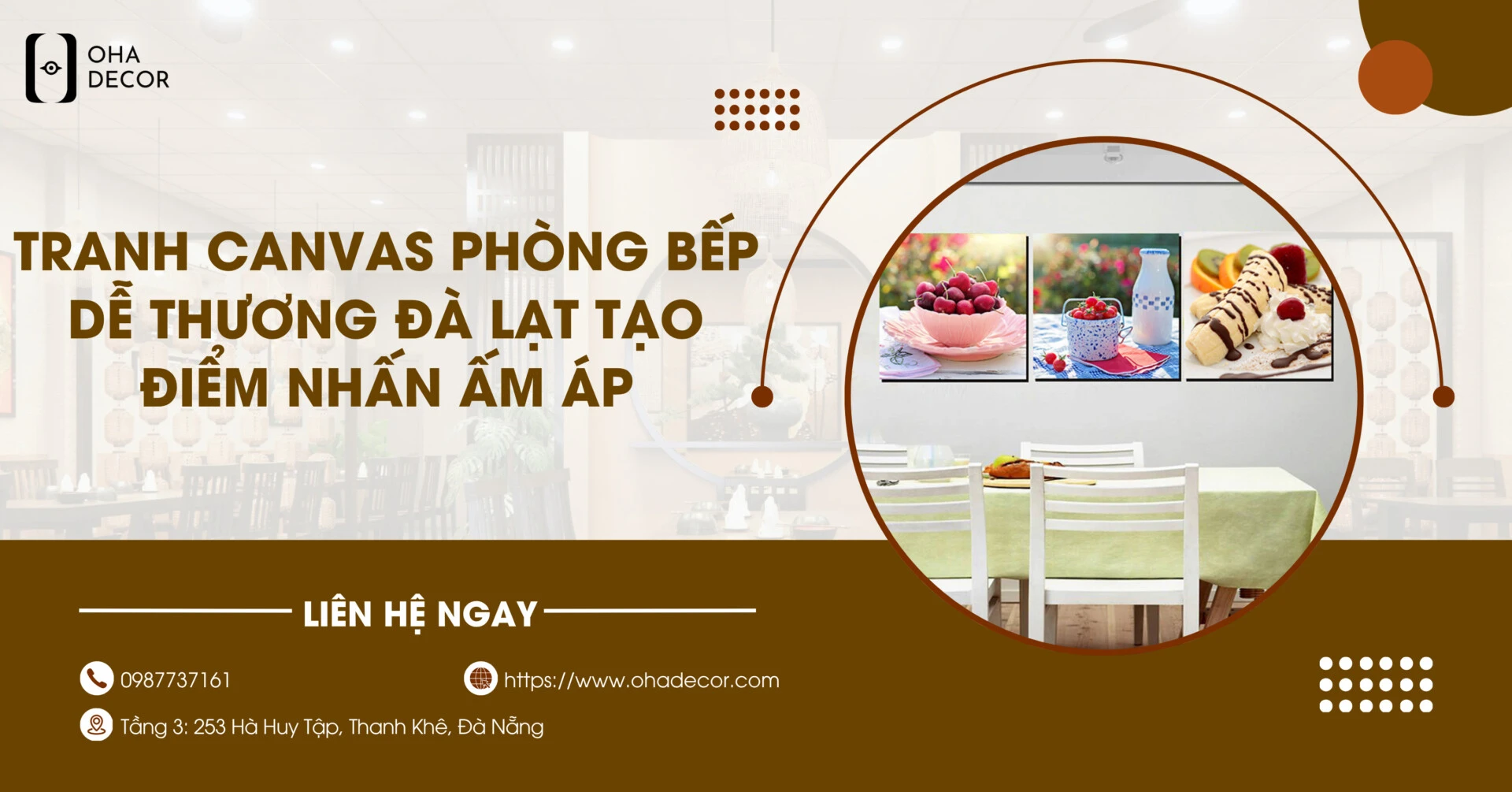 Mua tranh canvas phòng bếp dễ thương Đà Lạt tại Oha Decor