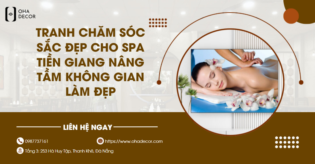 Tranh chăm sóc sắc đẹp cho spa Tiền Giang