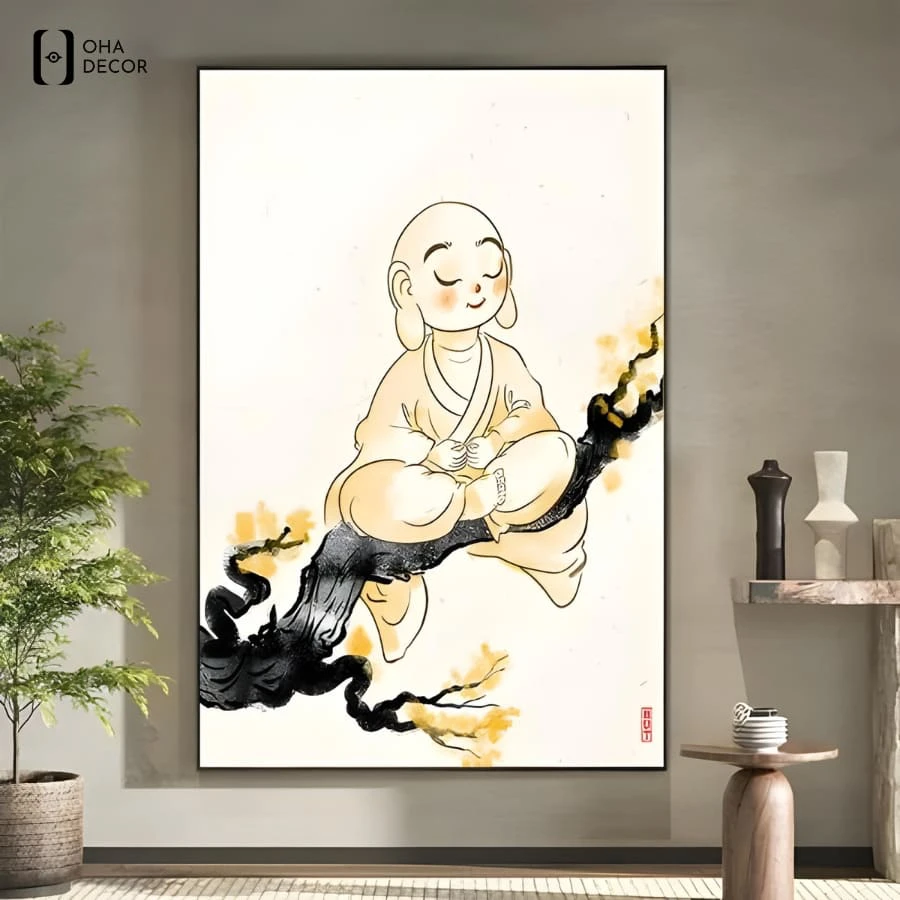Oha decor chế tác bức tranh cho phòng thiền thuận an sắc nét và chất lượng vượt trội