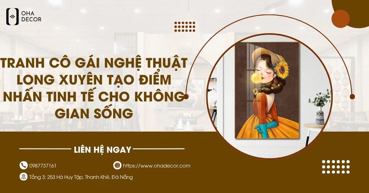 tranh cô gái nghệ thuật Long Xuyên