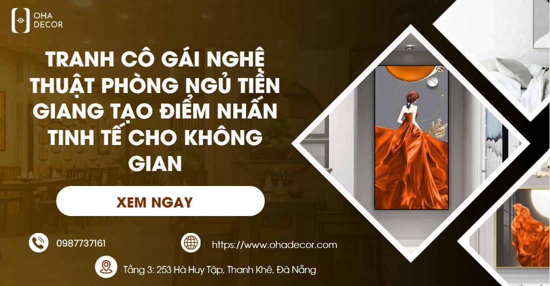 Tranh cô gái nghệ thuật phòng ngủ Tiền Giang