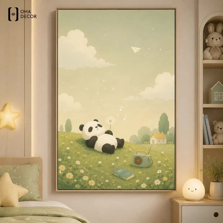 Tranh dễ thương phòng ngủ tặng con an giang trung tính phù hợp cho cả bé trai và bé gái