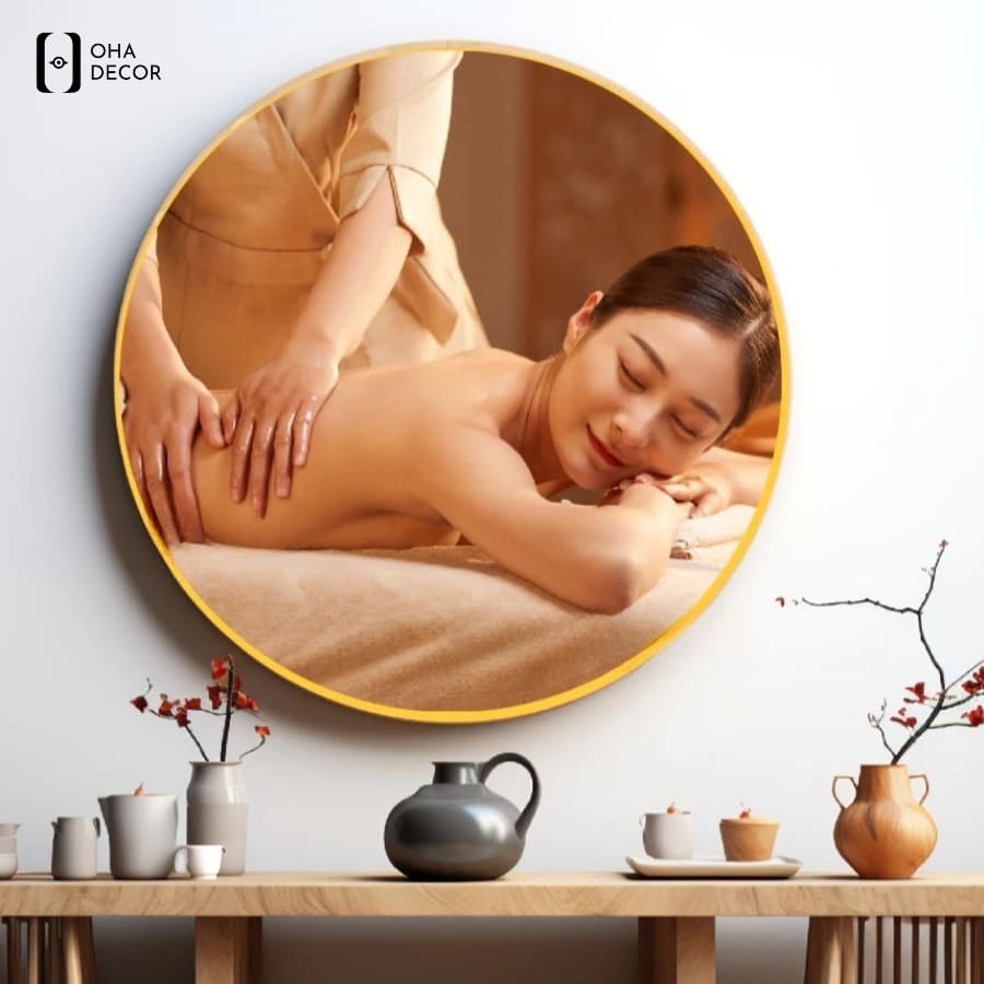 Mẫu tranh decor spa thuận an giúp tối ưu không gian nhỏ và tạo góc check-in marketing 