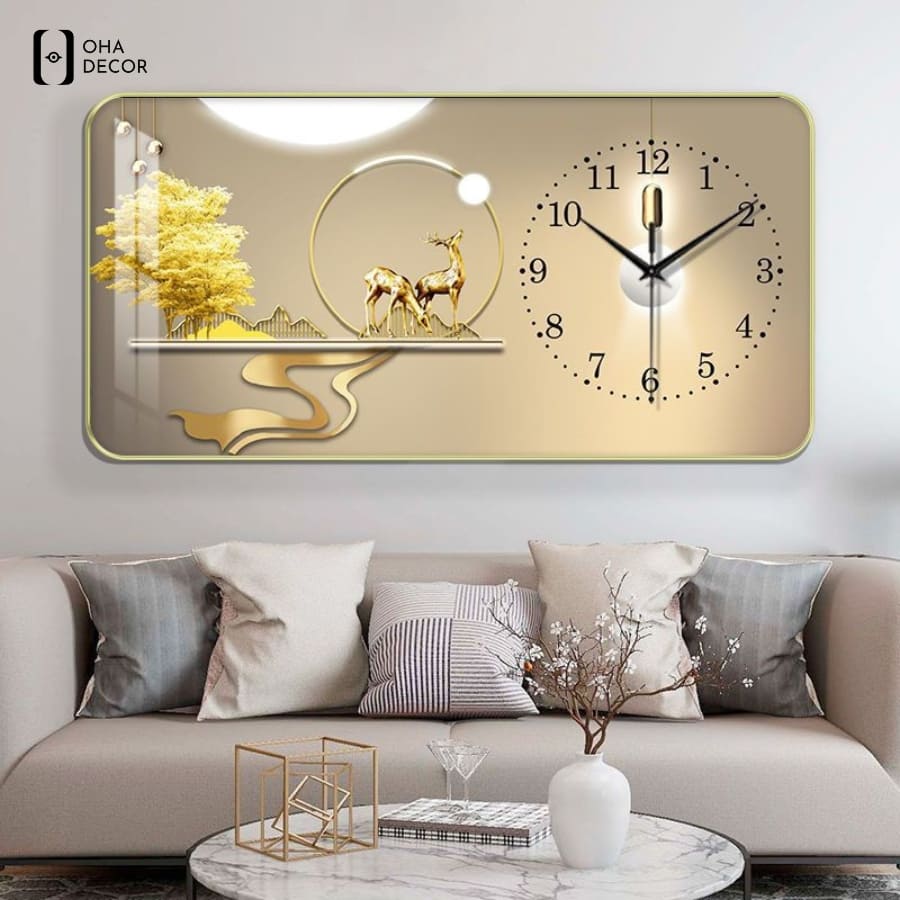 Tranh đồng hồ 5D đẹp treo phòng khách Buôn Ma Thuột xu hướng trang trí thời thượng 4 Tranh đồng hồ 5D đẹp treo phòng khách buôn ma thuột tạo không gian ấm cúng