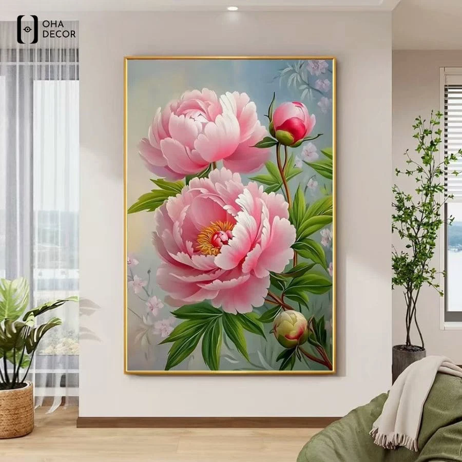 Hạ nhiệt thị giác và mang lại sự thư thái cho gia đình nhờ mẫu tranh hoa nhẹ nhàng vĩnh long