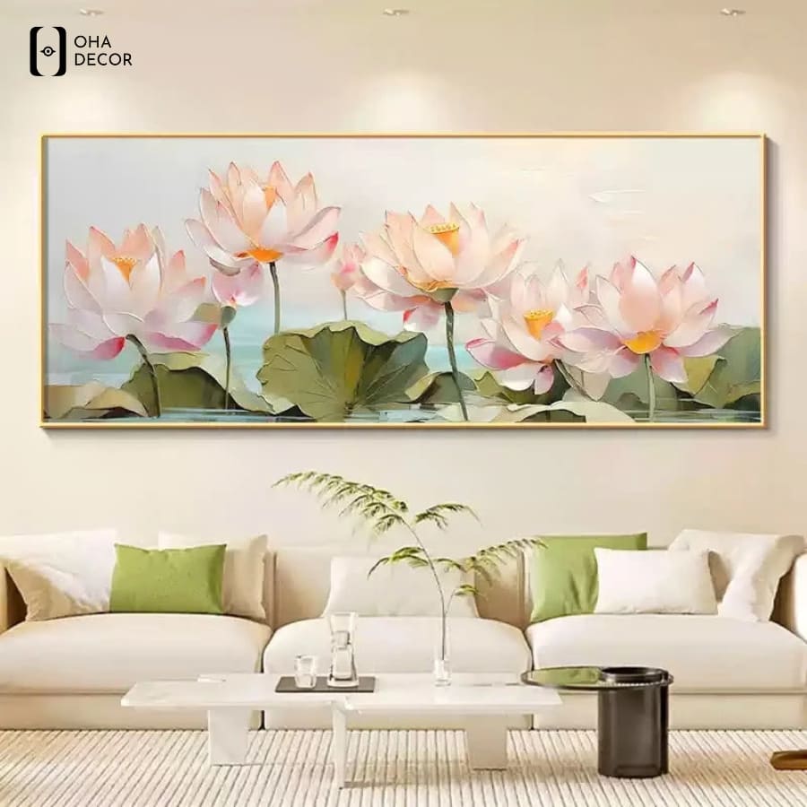 Oha decor phân phối tranh hoa sen spa thuận an sắc nét và chất lượng tuyệt đối
