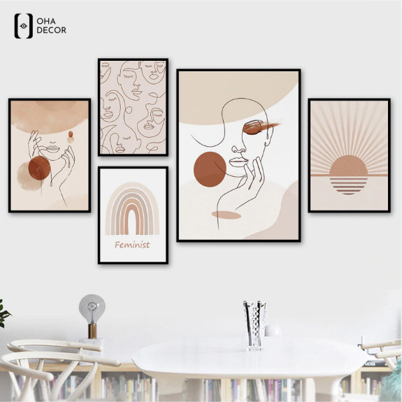 Tranh Minimalist tối giản decor homestay Tiền Giang tạo nên không gian tinh tế 4 Tranh Minimalist tối giản decor homestay Tiền Giang