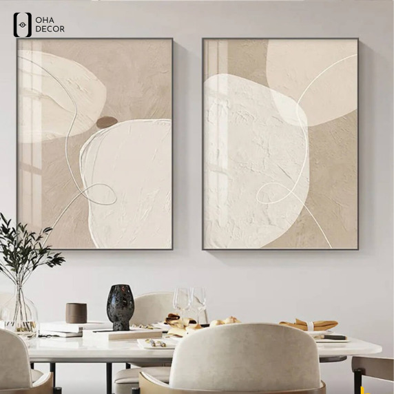 Tranh Minimalist tối giản decor homestay Tiền Giang tạo nên không gian tinh tế 2 Tranh Minimalist tối giản decor homestay Tiền Giang