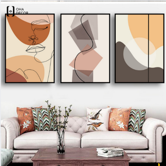 Tranh Minimalist tối giản decor homestay Tiền Giang tạo nên không gian tinh tế 1 Tranh Minimalist tối giản decor homestay Tiền Giang