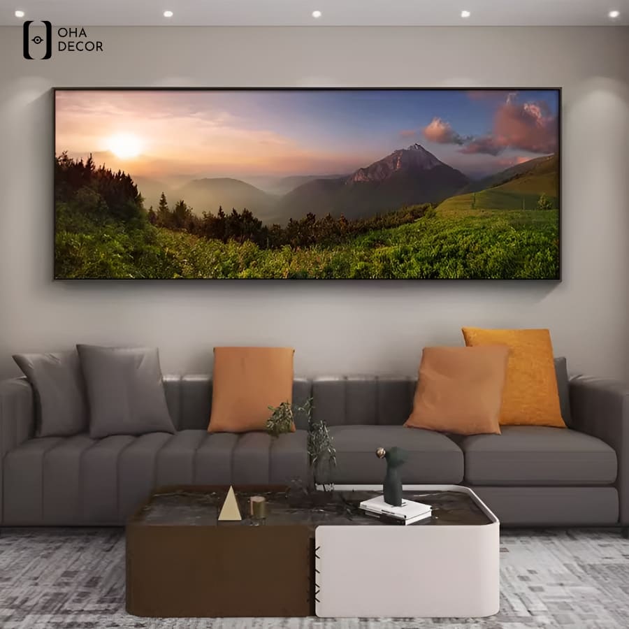 Tranh phong cảnh thư giãn thuận an cao cấp từ oha decor chống ẩm mốc và có độ bền cao