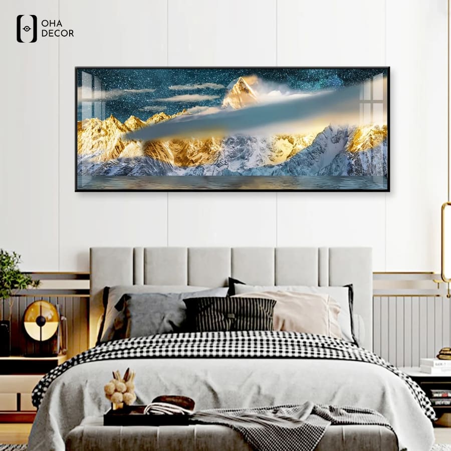 Tranh phòng ngủ hiện đại kích thước lớn Long Xuyên tinh tế và ấm cúng 3 Hài hòa phong thủy và kiến trúc với tranh phòng ngủ hiện đại kích thước lớn long xuyên