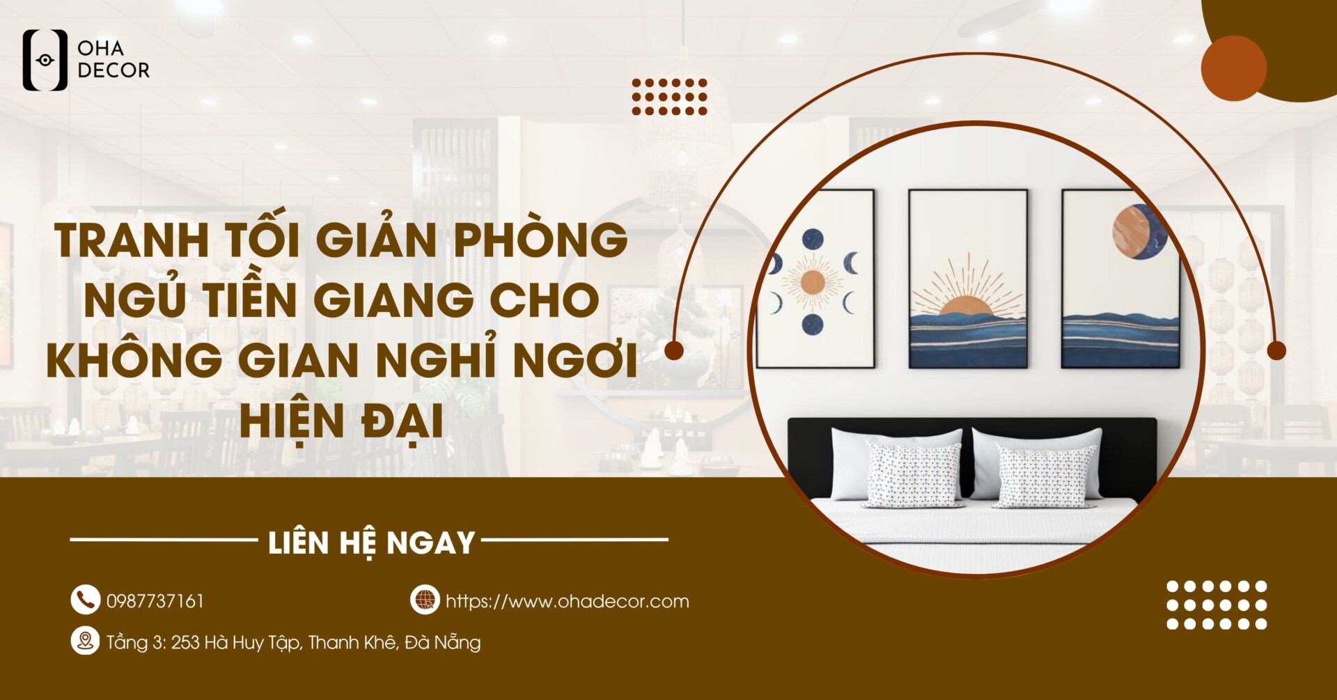 Tranh tối giản phòng ngủ Tiền Giang