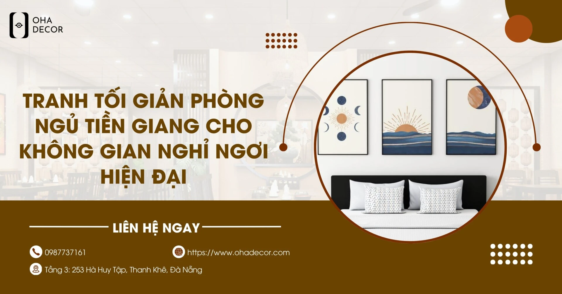 Tranh tối giản phòng ngủ Tiền Giang