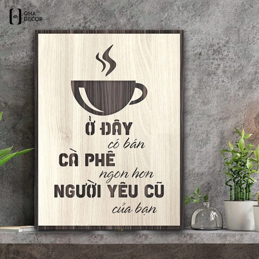 Tranh typography cafe Long Xuyên nét vẽ chữ nghệ thuật đánh thức thị giác 2 Truyền tải thông điệp hóm hỉnh với tranh typography cafe long xuyên