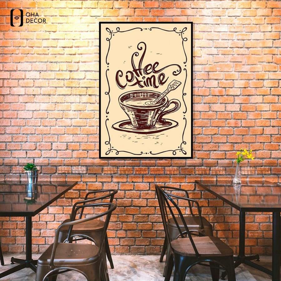 Tranh typography cafe Long Xuyên nét vẽ chữ nghệ thuật đánh thức thị giác 3 Thu hút ánh nhìn ngay từ cửa ra vào với tranh typography cafe long xuyên