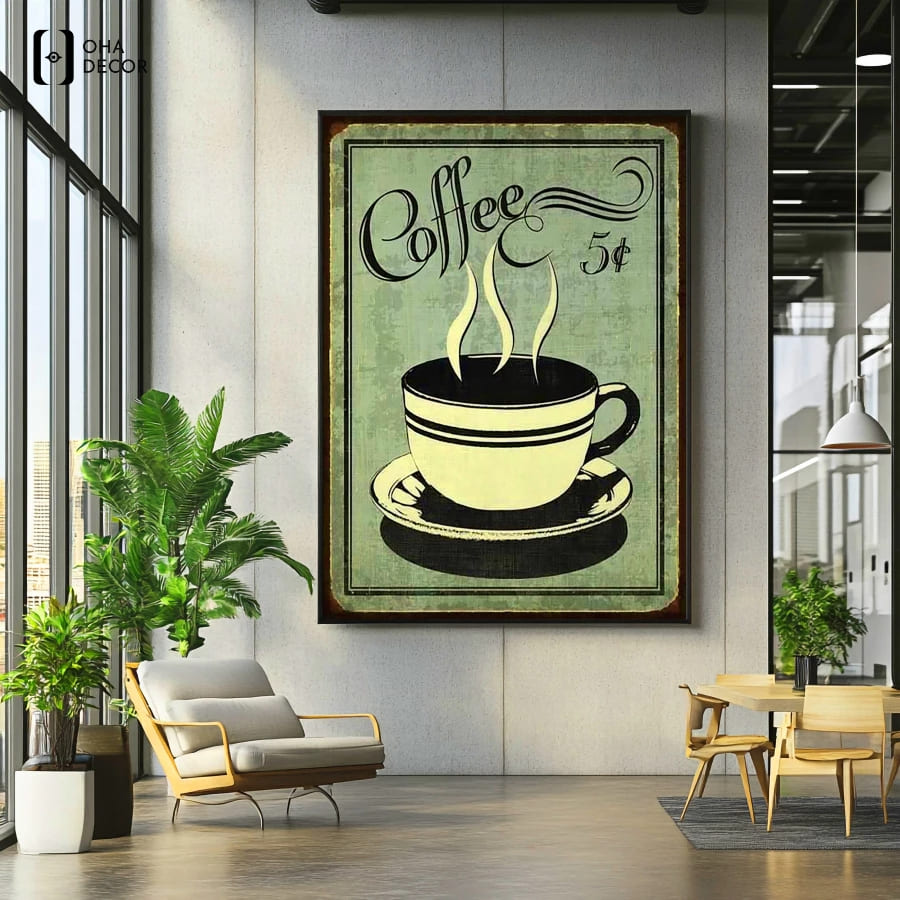 Oha decor cung cấp tranh vintage cafe long xuyên chất lượng vượt trội trên nền chất liệu cao cấp